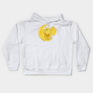 Gold steampunk owl Kids Hoodie